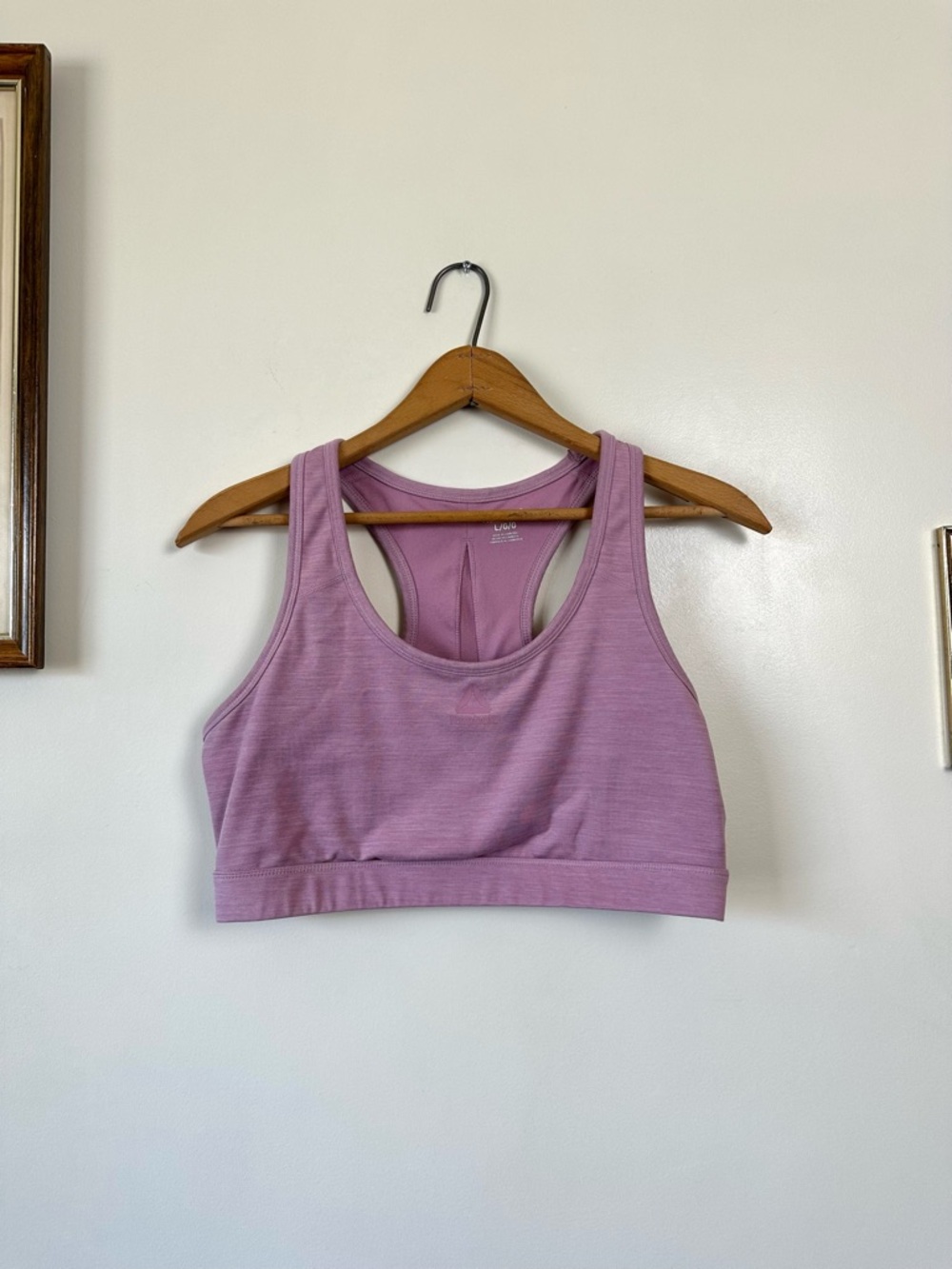 Reebok Pink Racer Back Sports Bra Large